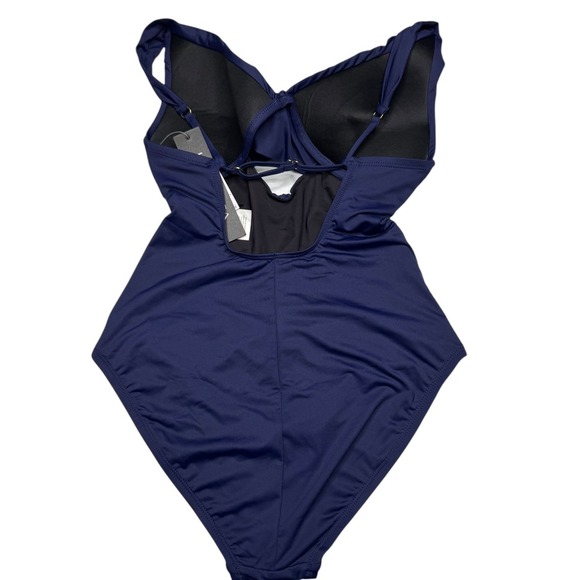 La Blanca Island Goddess Keyhole One-Piece Swimsuit Size 4 Tummy Control - Picture 3 of 4
